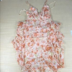 Bardot Pink and Orange Floral Dress‎ Women’s 8/Medium NWT